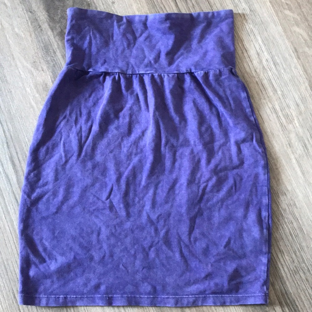 Purple body con pencil skirt